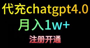 代充chatgpt4，日入500+，精准引流，暴力变现【揭秘】天风资源网，提供全网火热网站资源、培训资料、课程、创业教程天风资源网