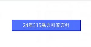 24年315暴力引流方针天风资源网，提供全网火热网站资源、培训资料、课程、创业教程天风资源网