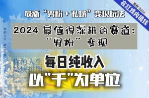 【私域流量最值钱】把“男粉”流量打到手,你便有无数种方法可以轻松变现,每日纯收入以“千”为单位天风资源网,提供全网火热网站资源、培训资料、课程、创业教程天风资源网