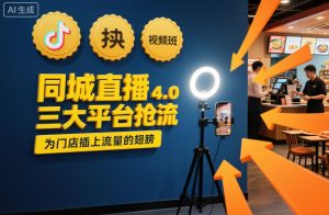 同城直播实操班4.0，三大平台抢流，为门店插上流量的翅膀天风资源网，提供全网火热网站资源、培训资料、课程、创业教程天风资源网