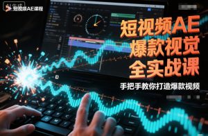 短视频AE爆款视觉全实战课,手把手教你打造爆款视频天风资源网,提供全网火热网站资源、培训资料、课程、创业教程天风资源网