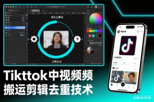 Tiktok中视频纯搬运剪辑去重技术,外来技术,自行测试天风资源网,提供全网火热网站资源、培训资料、课程、创业教程天风资源网