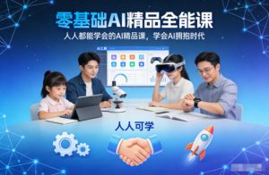 零基础AI精品全能课,人人都能学会的AI精品课,学会AI拥抱时代天风资源网,提供全网火热网站资源、培训资料、课程、创业教程天风资源网