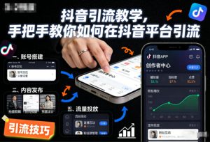 抖音引流教学,手把手教你如何在抖音平台引流天风资源网,提供全网火热网站资源、培训资料、课程、创业教程天风资源网