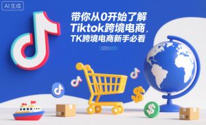 带你从0开始了解Tiktok跨境电商，TK跨境电商新手必看天风资源网，提供全网火热网站资源、培训资料、课程、创业教程天风资源网