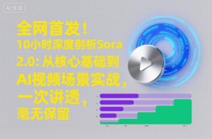 全网首发！10小时深度剖析Sora 2.0：从核心基础到AI视频场景实战，一次讲透，毫无保留天风资源网，提供全网火热网站资源、培训资料、课程、创业教程天风资源网