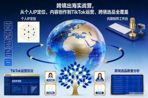 跨境出海实战营,从个人IP定位、内容创作到TikTok运营、跨境选品全覆盖-天风资源网
