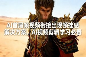 AI首尾帧视频衔接出现顿挫感解决方案，AI视频剪辑学习必看-天风资源网