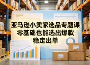 亚马逊小卖家选品专题课,零基础也能选出爆款,稳定出单-天风资源网