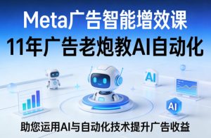 Meta广告智能增效课,11年广告老炮教AI自动化,助您运用AI与自动化技术提升广告收益-天风资源网