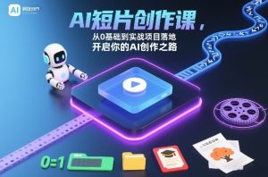 AI短片创作课,从0基础到实战项目落地,开启你的AI创作之路(更新0411)-天风资源网