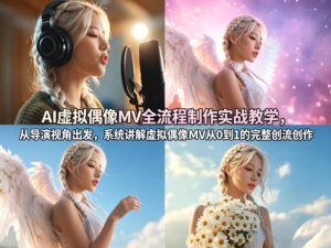 AI虚拟偶像MV全流程制作实战教学，从导演视角出发，系统讲解虚拟偶像MV从0到1的完整创作流程-天风资源网