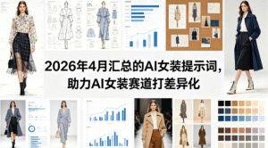 2026年4月汇总的AI女装提示词，助力AI女装赛道打差异化-天风资源网