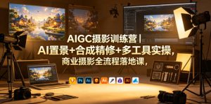AIGC摄影训练营|AI置景+合成精修+多工具实操,商业摄影全流程落地课-天风资源网