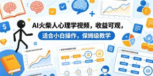 AI火柴人心理学视频，收益可观，适合小白操作，保姆级教学-天风资源网