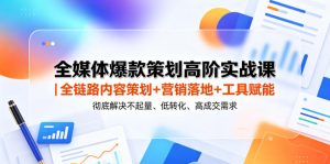 全媒体爆款策划高阶实战课｜全链路内容策划+营销落地+工具赋能，彻底解决不起量、低转化、低成交难题-天风资源网