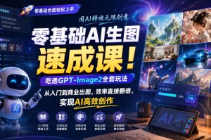 零基础AI生图速成课!吃透GPT-Image2全套玩法,从入门到商业出图,效率直接翻倍,实现AI高效创作-天风资源网
