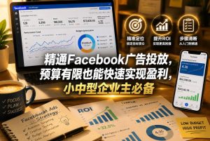 精通Facebook广告投放,预算有限也能快速实现盈利,小中型企业主必备【原创双语字幕】-天风资源网