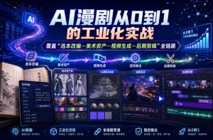 AI漫剧从0到1的工业化实战,覆盖“选本改编—美术资产—视频生成—后期剪辑”全链路(更新6月)-天风资源网
