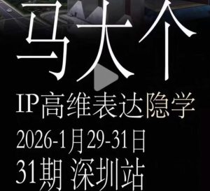 马大个《IP高维表达》全套12800线下大课笔记,手把手教你打造个人IP-天风资源网