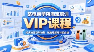 某电商学院淘宝培训VIP课程,各种经典有用的流量获取秘籍,改善运营产品没利润的处境(2026年6月)-天风资源网