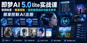即梦AI 5.0 lite实战课,联网检索・精准控制・智能推理进阶功能全教学,精准控制AI出图-天风资源网