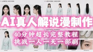 2026年AI真人解说漫剧自动批量化制作教程，40分钟超长完整，自动批量化制作，挑战一人一天一部剧！-天风资源网