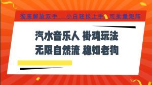 汽水音乐全程挂G最新玩法，无线自然流玩法，彻底解放双手，日入500+，可批量矩阵【揭秘】-天风资源网