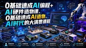 0基础速成AI编程+AI硬件造物课,0基础速成AI造物,AI时代的大满贯课程-天风资源网